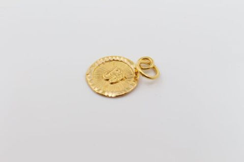 22k 22ct Solid Gold Hindu RELIGIOUS OM Pendant Charm Locket Diamond Cut p988 ns - Royal Dubai Jewellers