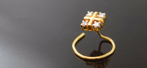 Authentic 18K Yellow Gold Charm Nose Pin Ring Diamond VS2 n022 - Royal Dubai Jewellers
