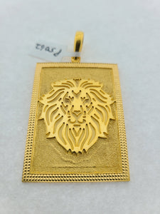 22K Solid Gold Lion Pendant P5062 - Royal Dubai Jewellers