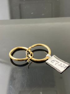10K Solid Gold Simple High Polished Hoops e7228z - Royal Dubai Jewellers