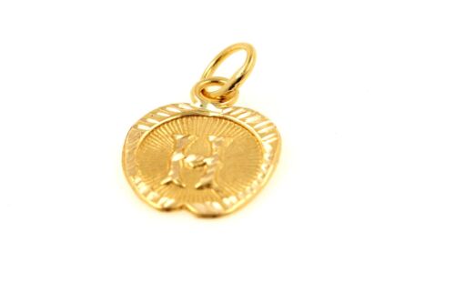 22k 22ct Solid Gold Charm Letter H Pendant Apple Design p1216 ns - Royal Dubai Jewellers