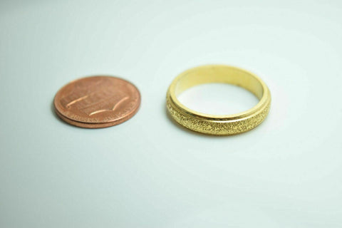 22k Band solid gold Elegant Wedding Band unisex with Sand Blast Finishing r68 - Royal Dubai Jewellers