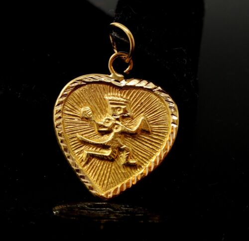 22k Pendant SOLID GOLD Hammer Carved Hindu God HANUMAN JI PENDANT P1020 ns - Royal Dubai Jewellers