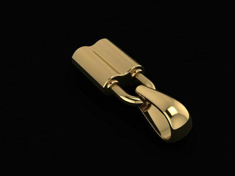 22k Solid Yellow Gold Ladies Jewelry Elegant Lock Pendant CGP34 - Royal Dubai Jewellers