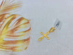 22K Solid Gold Cross Pendant P3550z - Royal Dubai Jewellers