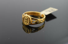 22k Ring Solid Gold ELEGANT Charm Mens Money Band SIZE 11 "RESIZABLE" r2557mon - Royal Dubai Jewellers