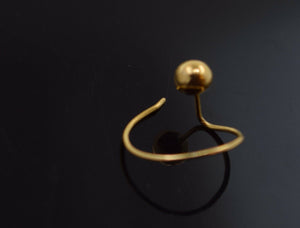 Authentic 18K Yellow Gold Nose Ring Round Design n55 - Royal Dubai Jewellers
