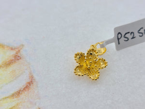 22K Solid Gold Floral Pendant P5250 - Royal Dubai Jewellers