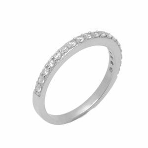 14k Solid Gold Elegant Ladies Modern American Diamond Infinity Ring D2146v - Royal Dubai Jewellers