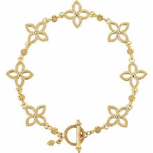 14K Yellow Floral-Inspired 7.5" Bracelet BRC753-Y - Royal Dubai Jewellers
