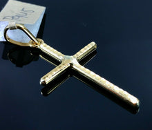 22k Pendant Solid Gold Simple Christian Cross Glossy Finished Design P945 - Royal Dubai Jewellers