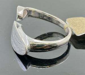 18k Ring Solid Gold ELEGANT Charm Matte Finish Ladies Band r2108zz - Royal Dubai Jewellers