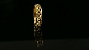 22k Ring Solid Gold ELEGANT Charm Ladies Band SIZE 11.25 "RESIZABLE" r2577mon - Royal Dubai Jewellers