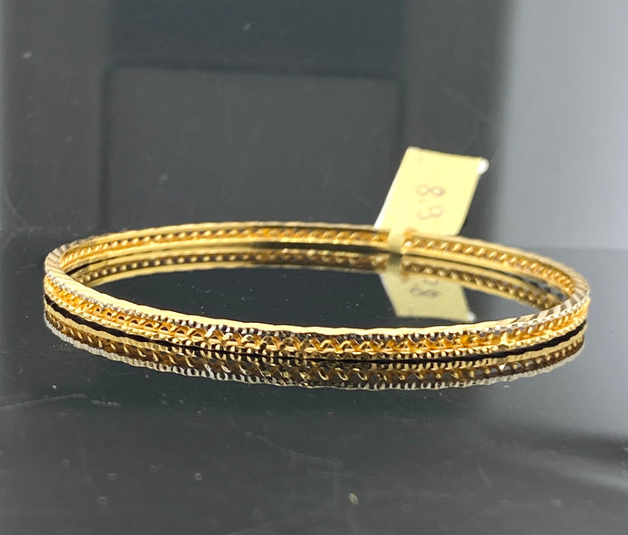 22k Solid Gold Elegant Bangle B7095 - Royal Dubai Jewellers
