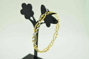 CUSTOM Handmade 22K SOLID white yellow FLower GOLD BANGLE BRACELETS Cuff - Royal Dubai Jewellers