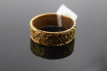 22k Ring Solid Gold ELEGANT Charm Mens Geometric Band SIZE 8 "RESIZABLE" r2340 - Royal Dubai Jewellers