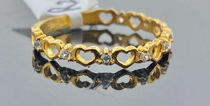 22k Ring Solid Gold ELEGANT Charm Ladies Band SIZE 7.75 "RESIZABLE" r2942mon - Royal Dubai Jewellers