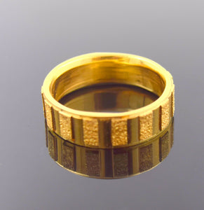 22k 22ct Solid Gold ELEGANT MENS Ring BAND "SIZE 6.2" 18k BOX "RESIZABLE" R699 - Royal Dubai Jewellers
