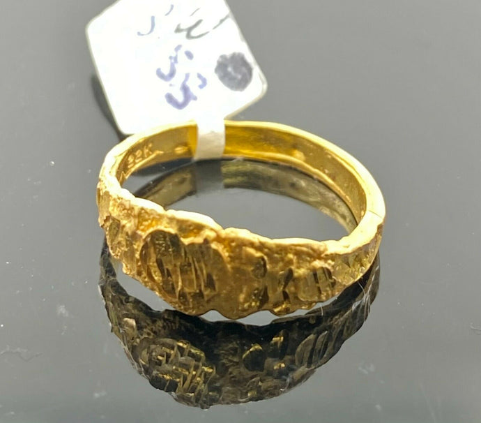 Stylish Geometric Gold Mesh Ring