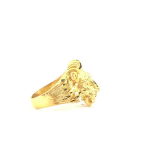 22k Ring Solid Gold ELEGANT Charm Mens Lion Band SIZE 5.50 "RESIZABLE" r2198 - Royal Dubai Jewellers