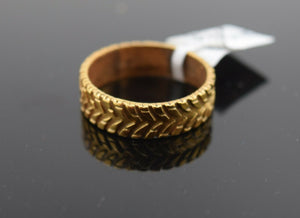 22k Ring Solid Gold ELEGANT Charm Men Geometric Band SIZE 9 "RESIZABLE" r2340z - Royal Dubai Jewellers