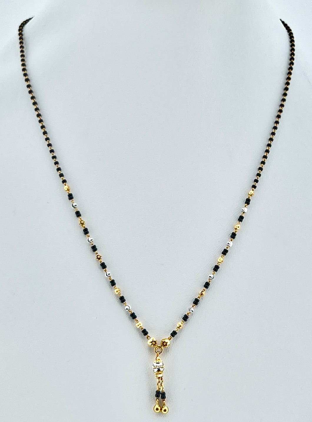 22K Solid Gold Two Tone Mangalsutra C4613 - Royal Dubai Jewellers