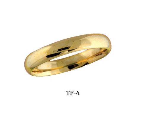 14k Solid Gold Elegant Ladies Modern Satin Finished Flat Band Ring TF-4v - Royal Dubai Jewellers