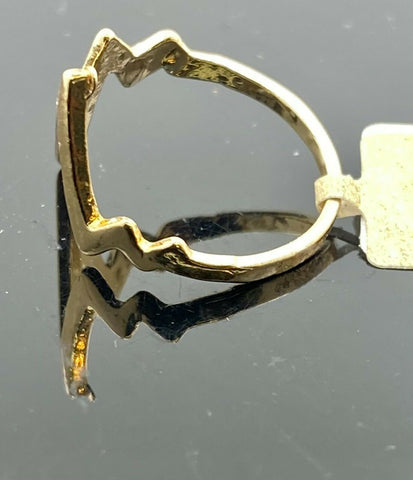 22k Ring Solid Gold ELEGANT Simple Geometric Ladies Band r2399 - Royal Dubai Jewellers