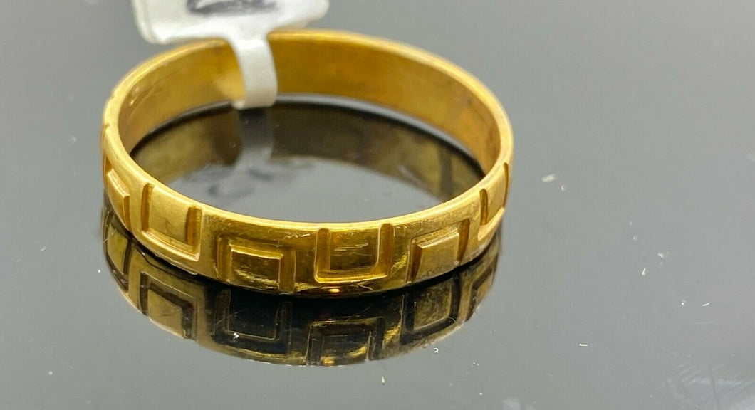 22k Ring Solid Gold ELEGANT Charm Mens C Shape Band SIZE 11 