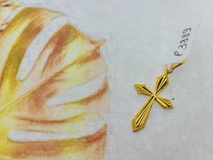 22K Solid Gold Cross Pendant P3889z - Royal Dubai Jewellers