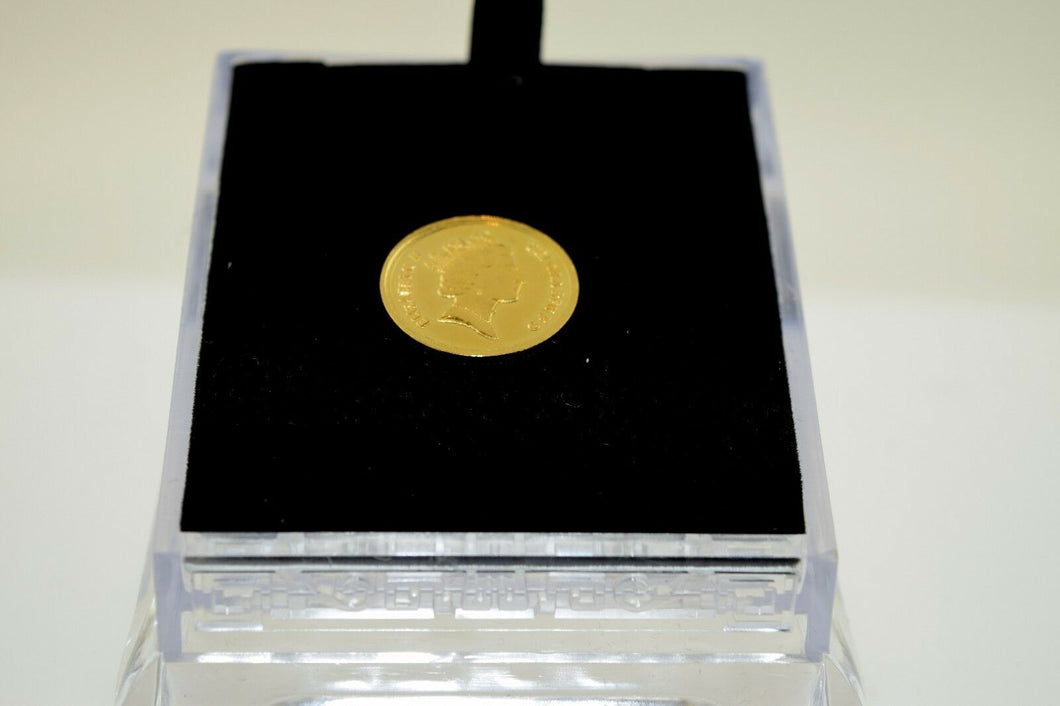 22K Yellow Solid Gold Coin Handmade Queen Elizabeth the 2 second Glossy Finish - Royal Dubai Jewellers