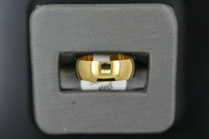 18k Solid Gold Elegant Ladies Modern Shiny Finish Band Ring R9310m - Royal Dubai Jewellers