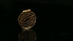 22k Pendant Solid Gold ELEGANT Simple Diamond Cut Geometric Pendant P2155mon - Royal Dubai Jewellers