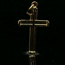 22k Pendant Solid Gold ELEGANT Classic Two Tone Cross Pendant p3009 - Royal Dubai Jewellers