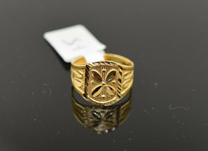 22k Ring Solid Gold ELEGANT BABY children KIDS Ring "RESIZABLE" size 3 R434 mf - Royal Dubai Jewellers