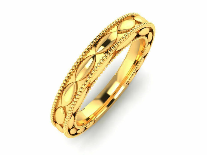 22k Ring Solid Yellow Gold Ladies Jewelry Modern Geometric Insert Design CGR4 - Royal Dubai Jewellers