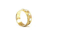22k Ring Solid Gold ELEGANT Charm Ladies Band SIZE 11.5 "RESIZABLE" r2546mon - Royal Dubai Jewellers