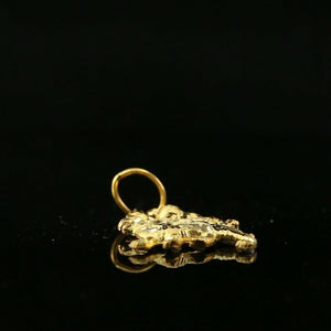 22k 22ct Solid Gold ELEGANT Simple Diamond Cut Religious Maa Durga Pendant P1523 - Royal Dubai Jewellers