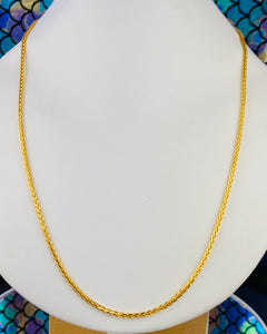 22k Chain Sold Gold Unisex Foxtail Design c0470 - Royal Dubai Jewellers