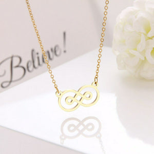 Solid Gold Simple Elegant Infinity Pendant With High Polished Finishing SP36 - Royal Dubai Jewellers