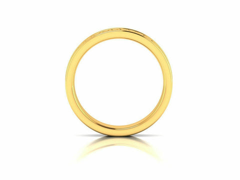 22k Ring Solid Yellow Gold Ladies Jewelry Modern Cross Cutting Band CGR11 - Royal Dubai Jewellers