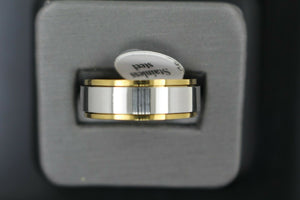 18k Solid Gold Elegant Ladies Modern Shiny Finish Band Ring R9216m - Royal Dubai Jewellers