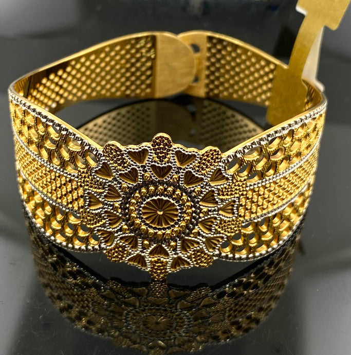 22k Solid Gold Elegant Bangle B7109 - Royal Dubai Jewellers