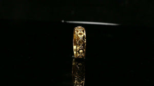 22k Ring Solid Gold ELEGANT Charm Ladies Band SIZE 7.75 "RESIZABLE" r2584mon - Royal Dubai Jewellers