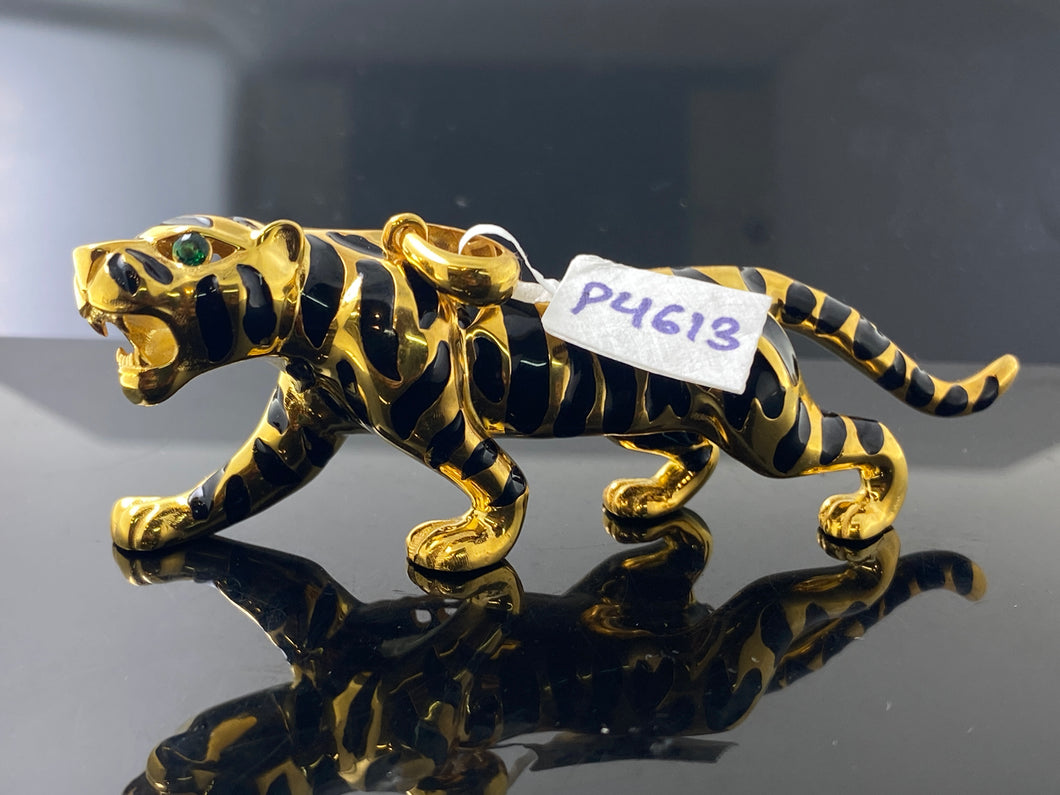 21K Solid Gold Panther Pendant P4613 - Royal Dubai Jewellers
