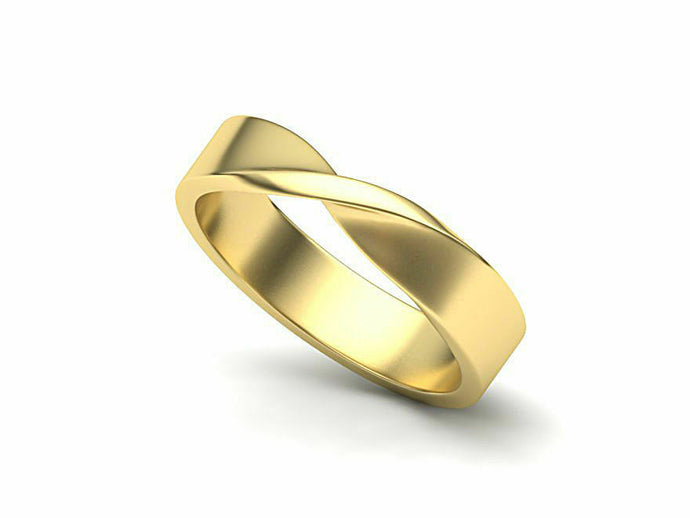 14k Ring Sold Yellow Gold Ladies Jewelry Modern Front Twisted Design CGR55 - Royal Dubai Jewellers