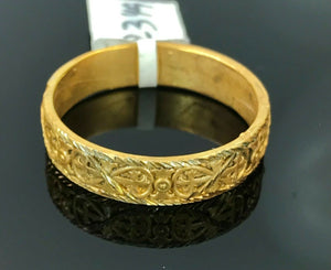 22k Ring Solid Gold ELEGANT Charm Men Cross Band SIZE 11 "RESIZABLE" r2349 - Royal Dubai Jewellers