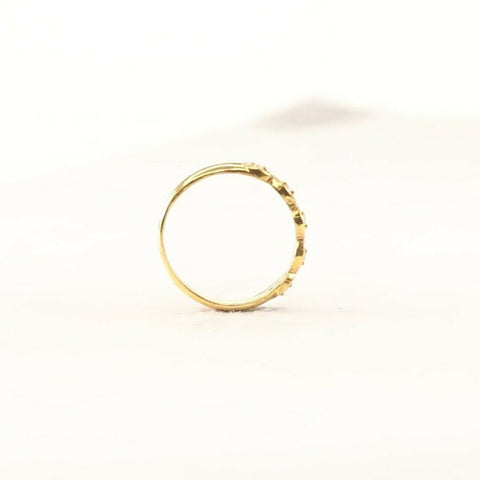 22k Ring Solid Gold ELEGANT Charm Ladies Simple Band SIZE 7.5 "RESIZABLE" r2145 - Royal Dubai Jewellers