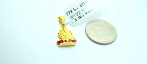 22k Solid Gold Lakshmi lakṣmi hindu Mahalakshmi goddess pendant charm locket 247 - Royal Dubai Jewellers