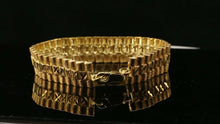 22k Bracelet Solid Gold Simple Charm Diamond Cut Design Size 8.5 inch B3093 - Royal Dubai Jewellers